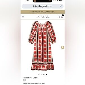 NWT: This is the Great Pampas dress.  Brand new / comes with cute sash